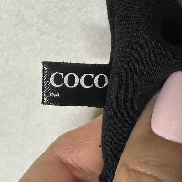 Urban CoCo Women's Black Elastic Waist Bodycon Midi Pencil Skirt - Size L - Picture 4 of 6